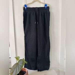 Quince 100% European Wide Leg Pants - Black L